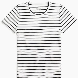 J. Crew Factory Striped fine-rib crewneck tee NWT